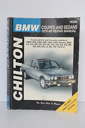 Imagen de archivo de BMW Coupes and Sedans, 1970-88 (Chilton Total Car Care Series Manuals) a la venta por HPB-Red