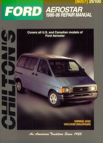 Imagen de archivo de Ford: Aerostar 1986-96 (Chilton's Total Car Care Series) a la venta por Half Price Books Inc.