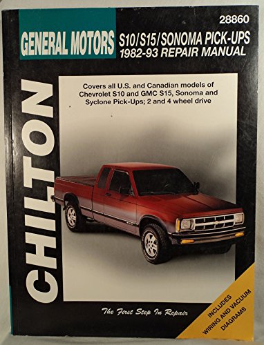 9780801988448: Chevrolet S10, S15, Sonoma, and Pick-ups, 1982-93 (Chilton Total Car Care Series Manuals)
