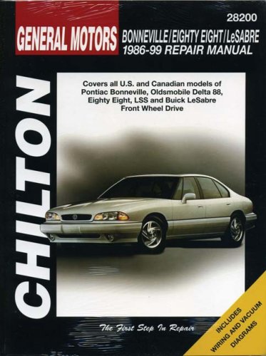 Beispielbild fr GM Bonneville/Eighty-Eight/LeSabre 1986-1999: Covers all U.S. and Canadian models of Pontiac Bonneville, Oldsmobile Eighty-Eight, LSS and Buick LeSabre (Chilton's Total Car Care Repair Manual) zum Verkauf von Books of the Smoky Mountains