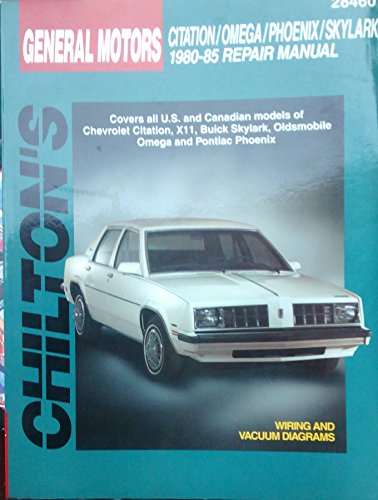 Imagen de archivo de General Motors Citation, Omega, Phoenix, and Skylark, 1980-1985 Repair Manual (Chilton's Total Car Care Repair Manual) a la venta por Half Price Books Inc.