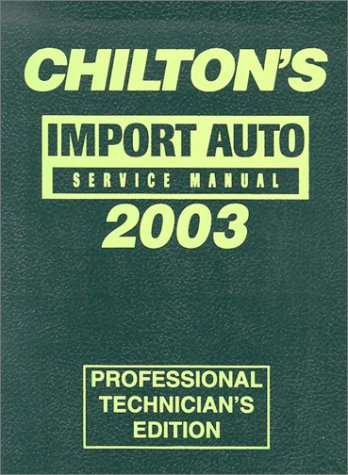 Stock image for Import Auto Service Manual 2003 for sale by Better World Books