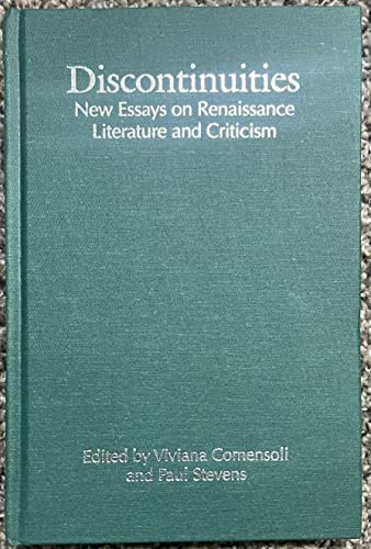 Beispielbild fr Discontinuities: New Essays on Renaissance Literature and Criticism zum Verkauf von Atticus Books