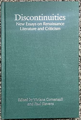 Discontinuities: New Essays on Renaissance Literature and Criticism (Theory/Culture) Comensoli, V...