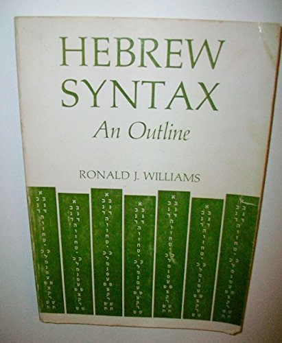 Stock image for Hebrew Syntax: An Outline for sale by ThriftBooks-Dallas