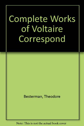 Stock image for Complete Works of Voltaire Correspond for sale by Better World Books