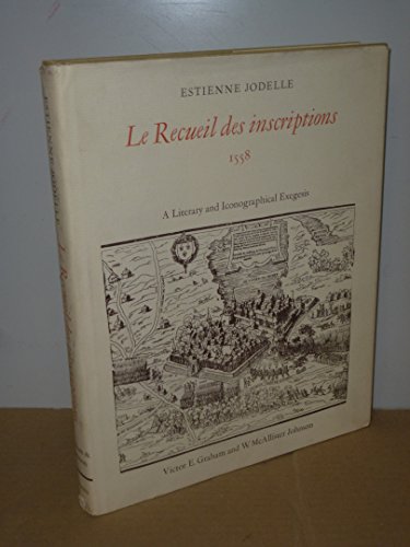 Imagen de archivo de Recueil des Inscriptions: A Literary and Iconographical Exegesis a la venta por Ergodebooks