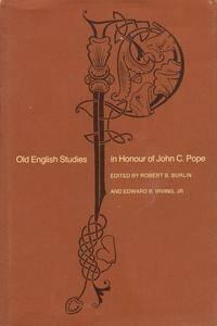 Stock image for Old English Studies in Honour of John C. Pope for sale by Row By Row Bookshop