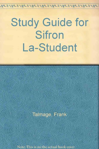 9780802022561: Study Guide for "Sifron La-Student"