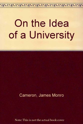 Stock image for On the Idea of a University for sale by Better World Books: West