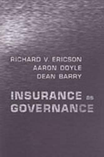 Beispielbild fr Insurance as Governance zum Verkauf von Solr Books