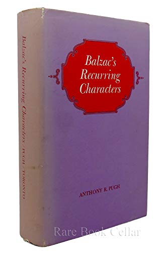Imagen de archivo de Balzac's Recurring Characters a la venta por Better World Books
