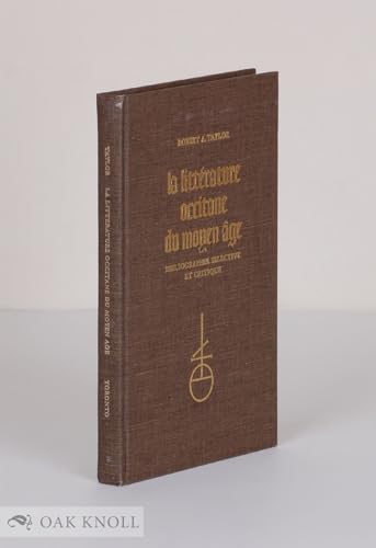 Beispielbild fr La Litterature Occitane Du Moyen Age: Bibliographie Selective et Critique zum Verkauf von gearbooks