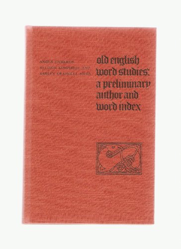 Stock image for Old English Word Studies : A Preliminary Author and Word Index for sale by Better World Books: West