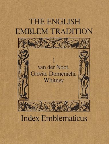 9780802057488: The English Emblem Tradition: 1 (Index Emblematicus)