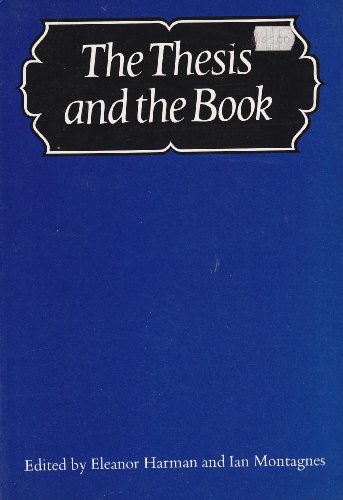Beispielbild fr The Thesis and the Book zum Verkauf von Wonder Book