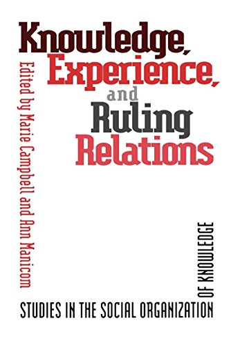 Stock image for Knowledge, Experience and Ruling Relations : Studies in the Social Organization of Knowledge for sale by Better World Books