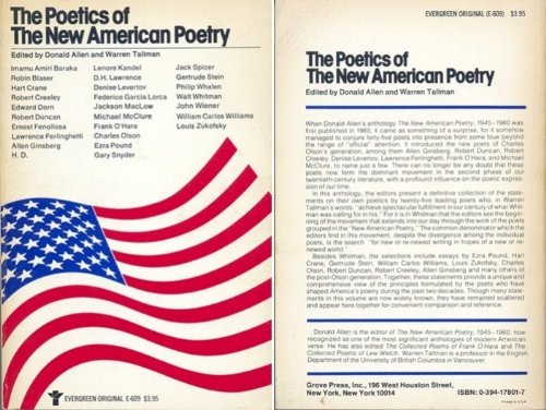 Imagen de archivo de The Poetics of the New American Poetry a la venta por SatelliteBooks