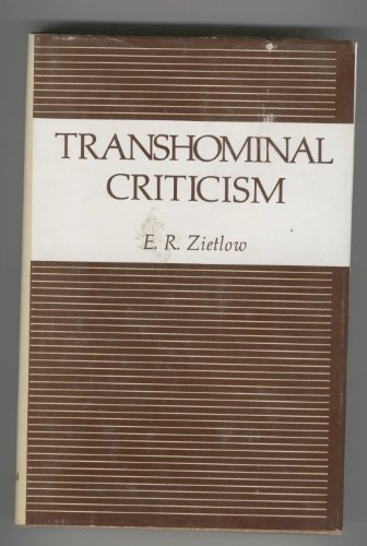 Stock image for Transhominal Criticism. for sale by Willis Monie-Books, ABAA