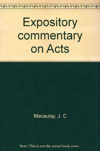 Stock image for Expository Commentary on Acts for sale by 3rd St. Books