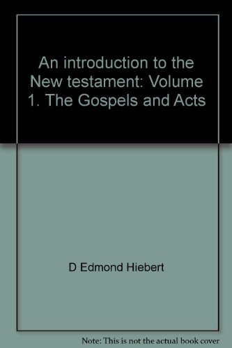 Beispielbild fr An introduction to the New testament: Volume 1. The Gospels and Acts zum Verkauf von Wonder Book