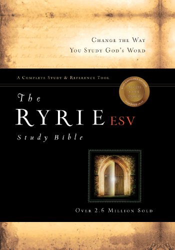 9780802475862: ESV Ryrie Study Bible Calfskin Leather Black Red Letter, The
