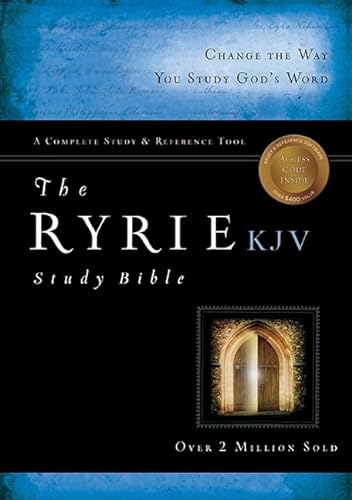 9780802489012: The Ryrie Study Bible: King James Version, Black, Genuine Leather, Red Letter, Indexed, Ribbon Marker