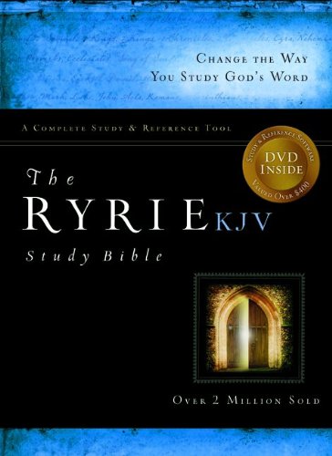 The Ryrie KJV Study Bible Bonded Leather Navy- Red Letter Indexed with DVD (9780802489050) by Ryrie, Charles C.