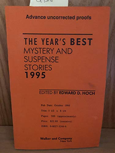 Stock image for The Year's Best Mystery and Suspense Stories, 1995 for sale by Better World Books