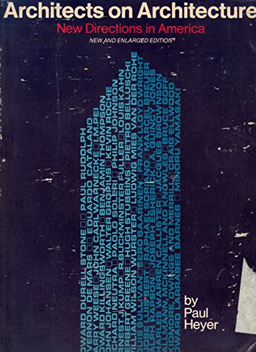 Imagen de archivo de Architects on Architecture: New Directions in America a la venta por Newsboy Books