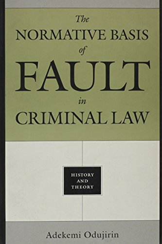 Imagen de archivo de Normative Basis of Fault In Criminal Law a la venta por Better World Books