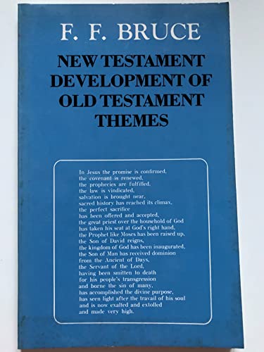 Beispielbild fr The New Testament Development of Old Testament Themes zum Verkauf von HPB-Emerald