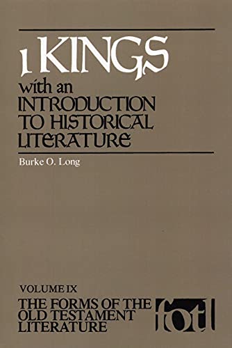 Imagen de archivo de 1 Kings With an Introduction to Historical Literature a la venta por Michener & Rutledge Booksellers, Inc.