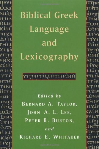 9780802822161: Biblical Greek Language and Lexicography