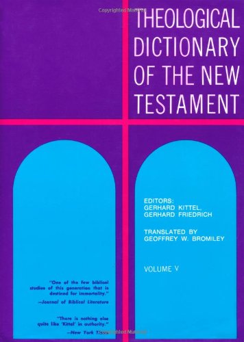 Beispielbild fr Theological Dictionary of the New Testament zum Verkauf von Better World Books