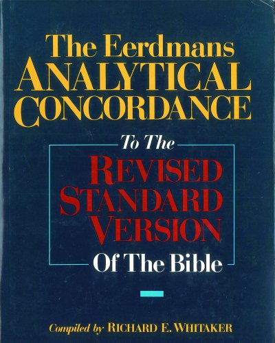 Beispielbild fr Eerdmans' Analytical Concordance to the Revised Standard Version zum Verkauf von Better World Books