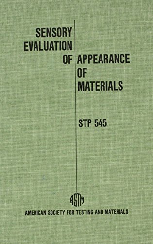 Imagen de archivo de Sensory Evaluation of Appearance of Materials a la venta por Book Bear