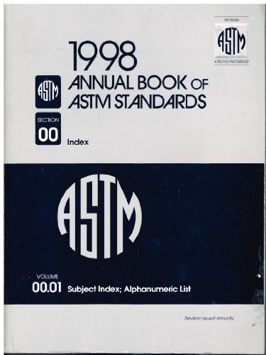 Stock image for Subject Index: Alphanumerically Listed (ANNUAL BOOK OF A S T M STANDARDS VOLUME 0001) for sale by HPB-Red