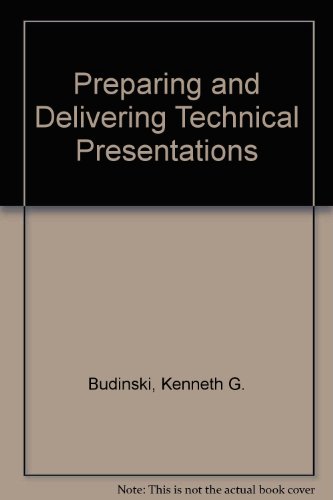 Stock image for Preparing and Delivering Technical Presentations for sale by dsmbooks