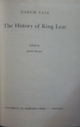 Beispielbild fr The History of King Lear zum Verkauf von Better World Books