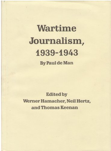 9780803216846: Wartime Journalism, 1939-1943