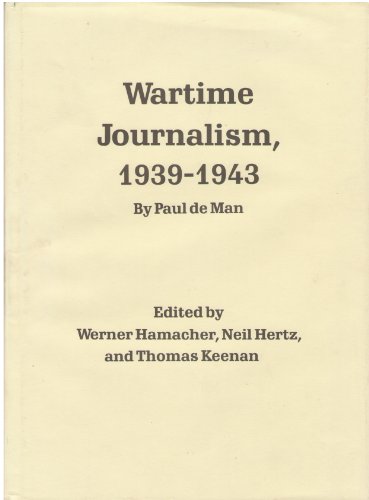 Stock image for Wartime Journalism, 1939-43 for sale by HPB-Ruby