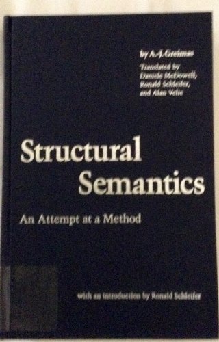 9780803221123: Structural Semantics: An Attempt at Method