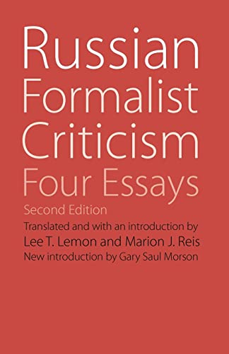 Imagen de archivo de Russian Formalist Criticism: Four Essays, Second Edition (Regents Critics) a la venta por Friends of  Pima County Public Library