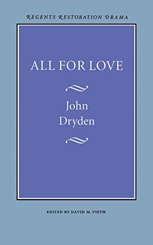 9780803253797: All for Love (Regents Restoration Drama Series)