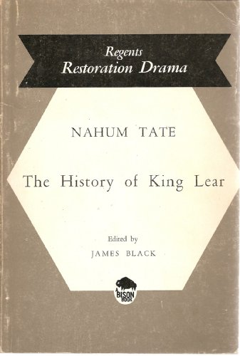 9780803253827: History of King Lear (Regents Restoration Drama)