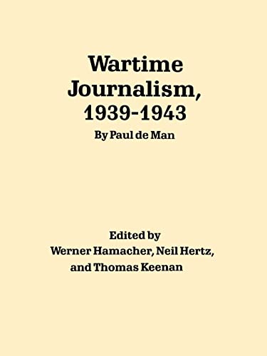 9780803265769: Wartime Journalism, 1939-1943