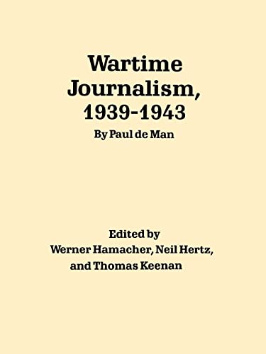 9780803265769: Wartime Journalism, 1939-43