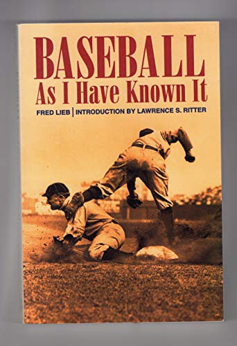 Stock image for Baseball As I Have Known It for sale by Books Unplugged