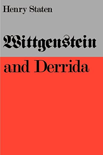 Imagen de archivo de Wittgenstein and Derrida a la venta por Better World Books